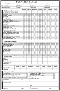 Skid-Steer Pre-Start Checklist Book A5 (Pre-printed)