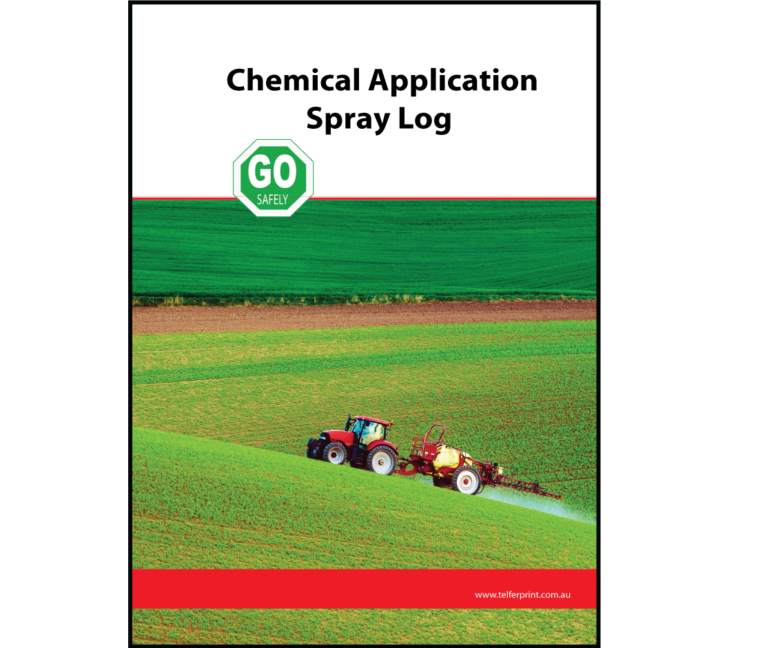Chemical Application Spray Log Book A4 (Preprinted)