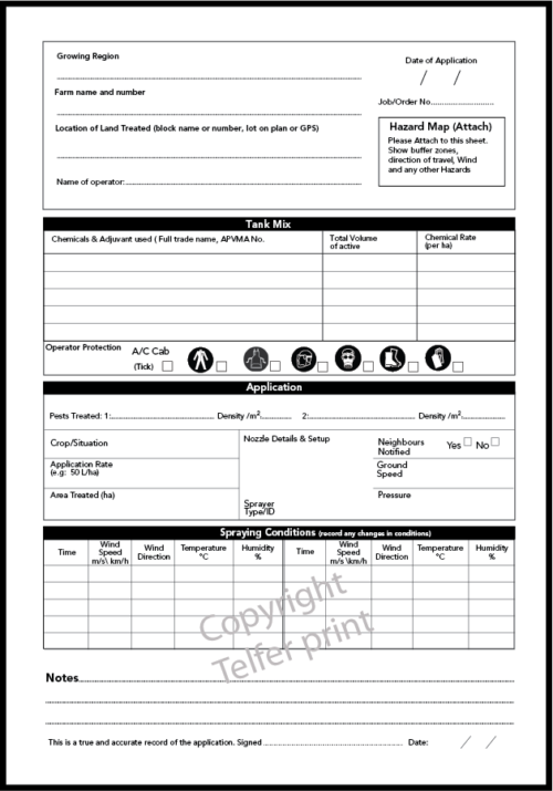 Truck Prestart Checklist Book A4 (Pre-printed)